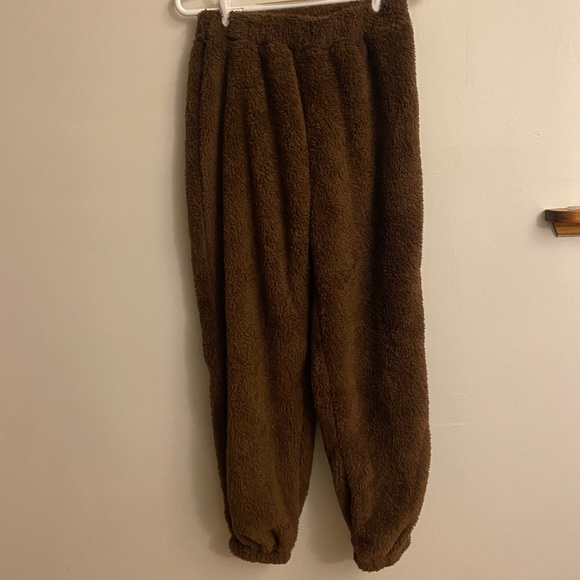 SHEIN Teddy Cropped Hoodie and Fleece Pants Combo - Picture 9 of 10